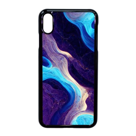 A kék és lila árnyalatai márvány mintás iPhone Xs Max tok