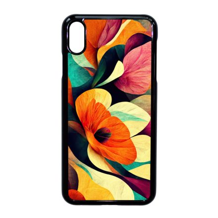 Absztrakt színes virágok Art iPhone Xs Max tok