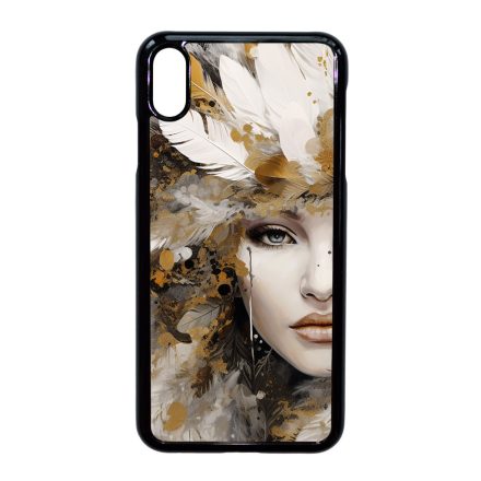 Szépséges aranyló nő Art iPhone Xs Max tok