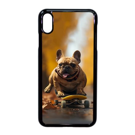 Francia bulldog gördeszkán iPhone Xs Max tok