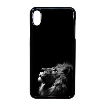 Fekete-fehér oroszlán iPhone Xs Max tok