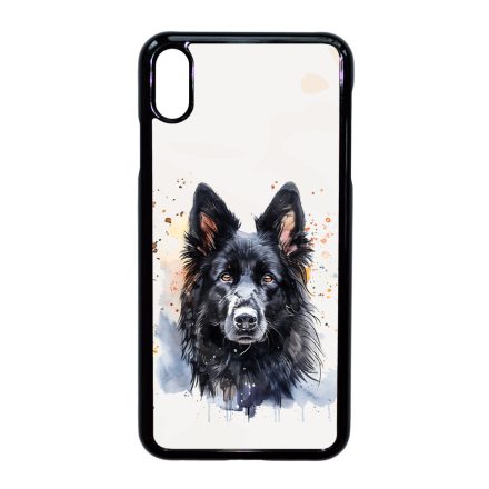 Fekete Belga juhászkutya iPhone Xs Max tok