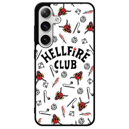 Hellfire Club - Fehér Mintás - Stranger Things Samsung Galaxy szilikon tok