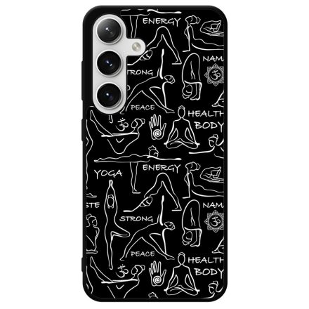 Black Line Art Joga Samsung Galaxy szilikon tok