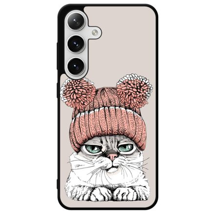 Cuki sapkás cica Samsung Galaxy szilikon tok
