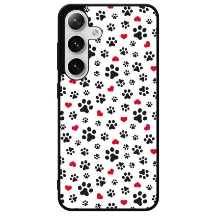 Szívecskés kutya mancs mintás Samsung Galaxy szilikon tok
