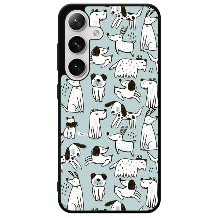 Türkiz aranyos rajzolt kutya mintás Samsung Galaxy szilikon tok