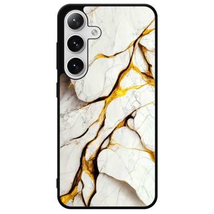 Luxury fehér és arany márvány mintás Samsung Galaxy szilikon tok