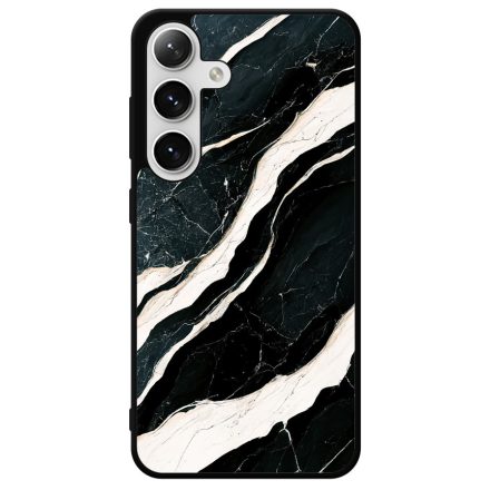 Trendi fekete-fehér márvány mintás Samsung Galaxy szilikon tok