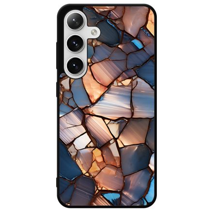 Elegáns kék mozaik Art Samsung Galaxy szilikon tok