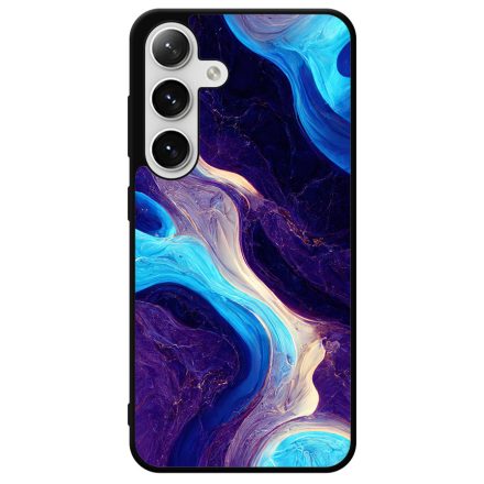A kék és lila árnyalatai márvány mintás Samsung Galaxy szilikon tok