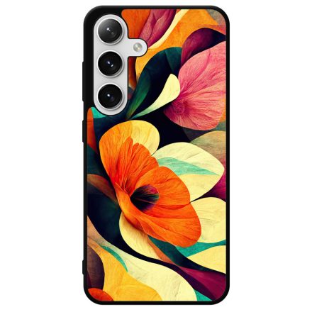 Absztrakt színes virágok Art Samsung Galaxy szilikon tok