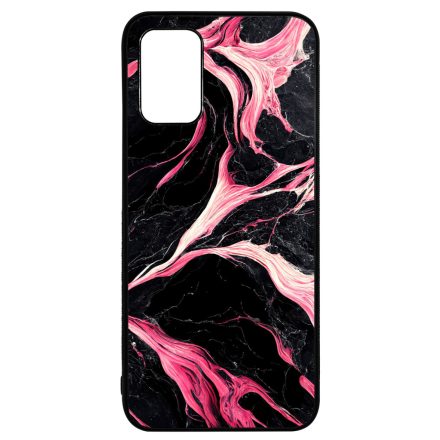 Gyönyörű fekete-pink márvány mintás Samsung Galaxy A02s tok