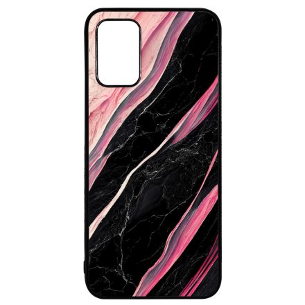 Luxury fekete-pink márvány mintás Samsung Galaxy A02s tok