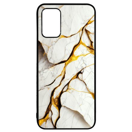 Luxury fehér és arany márvány mintás Samsung Galaxy A02s tok