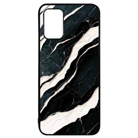 Trendi fekete-fehér márvány mintás Samsung Galaxy A02s tok