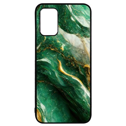 Smaragd zöld és arany márvány mintás  Samsung Galaxy A02s tok