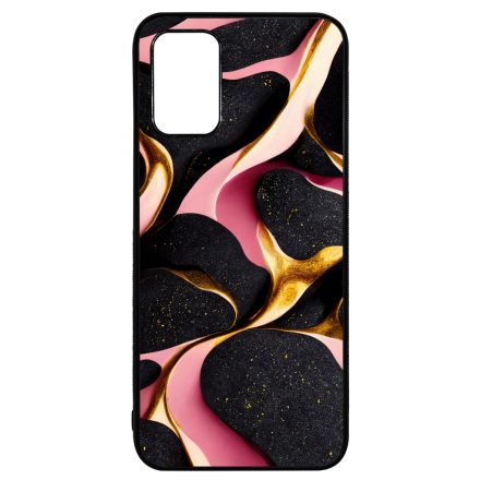 Fekete-Lila és arany mintás Art Samsung Galaxy A02s tok