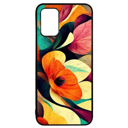 Absztrakt színes virágok Art Samsung Galaxy A02s tok
