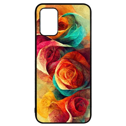 Absztrakt színes rózsák Art Samsung Galaxy A02s tok