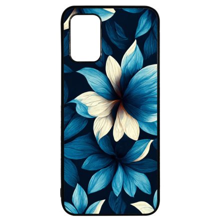 Szépséges kék virágos Art Samsung Galaxy A02s tok