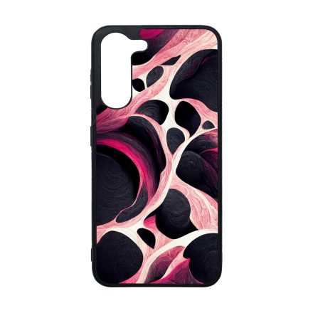 Gyönyörű fekete-fehér és pink márvány mintás Samsung Galaxy A05s tok