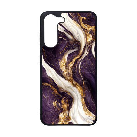 Szépséges lila-fehér és arany márvány mintás  Samsung Galaxy A05s tok