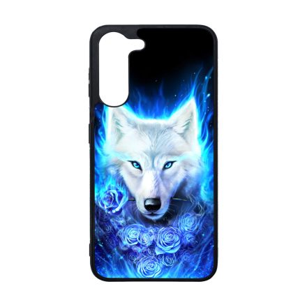 Farkas kék rózsával Samsung Galaxy A05s tok
