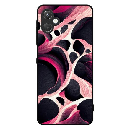 Gyönyörű fekete-fehér és pink márvány mintás Samsung Galaxy A06 tok