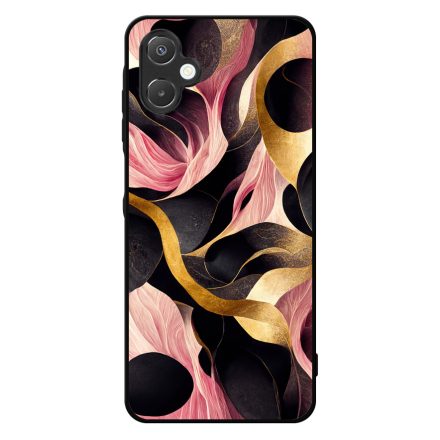 Aranyló fekete-pink márvány mintás Samsung Galaxy A06 tok