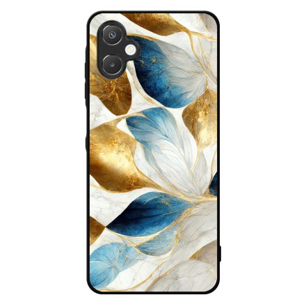 Csodaszép fehér-arany leveles márvány mintás Samsung Galaxy A06 tok