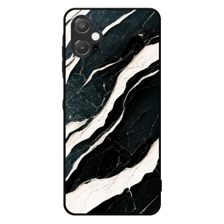 Trendi fekete-fehér márvány mintás Samsung Galaxy A06 tok