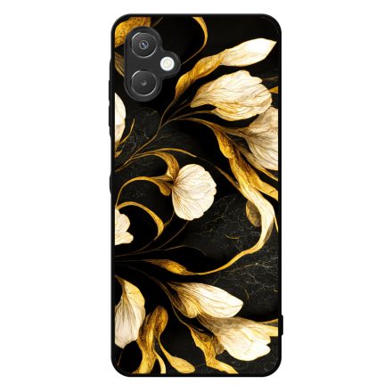 Fekete-arany kála szatén hatású Art Samsung Galaxy A06 tok