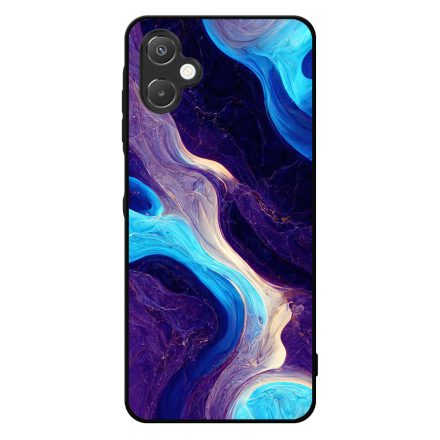 A kék és lila árnyalatai márvány mintás Samsung Galaxy A06 tok