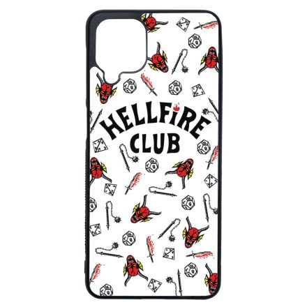 Hellfire Club - Fehér Mintás - Stranger Things Samsung Galaxy A12 tok