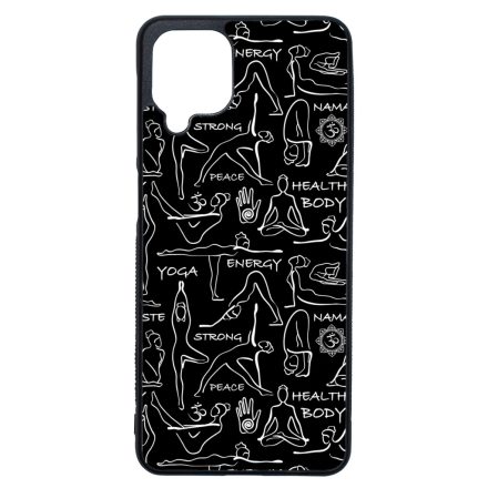 Black Line Art Joga Samsung Galaxy A12 tok