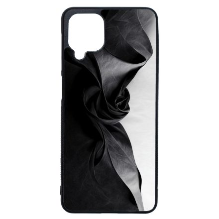 Szatén hatású fekete-fehér Art Samsung Galaxy A12 tok