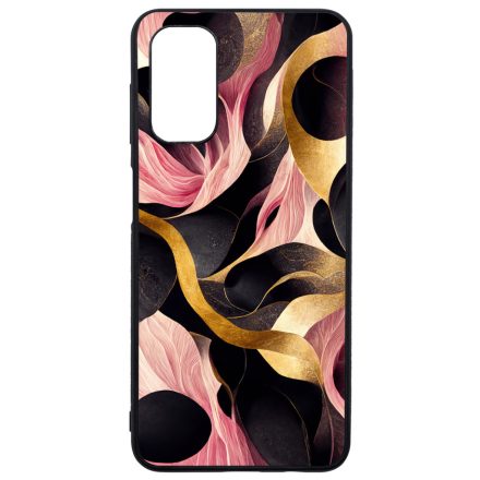 Aranyló fekete-pink márvány mintás Samsung Galaxy A13 5G tok