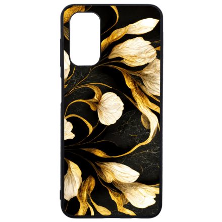 Fekete-arany kála szatén hatású Art Samsung Galaxy A13 5G tok