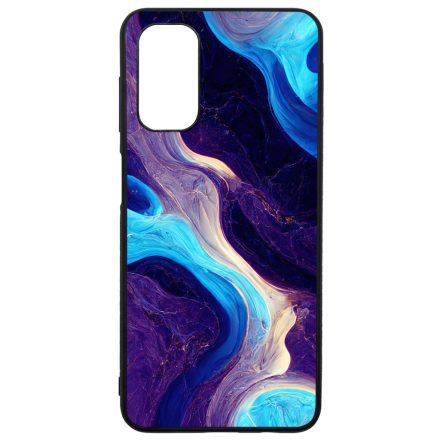 A kék és lila árnyalatai márvány mintás Samsung Galaxy A13 5G tok