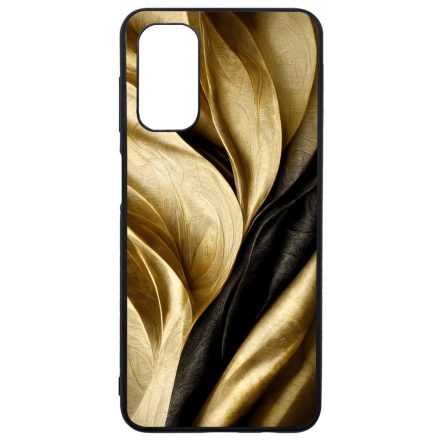 Fekete-arany mintás szatén hatású Art Samsung Galaxy A13 5G tok