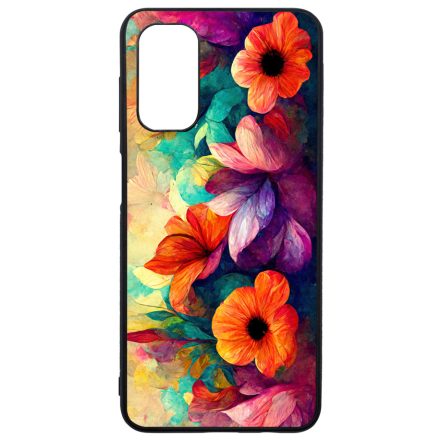 Festett hatású színes virágos Art Samsung Galaxy A13 5G tok