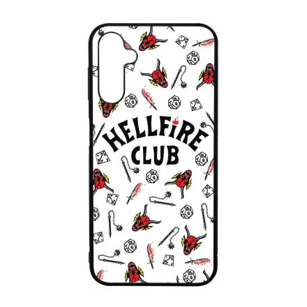 Hellfire Club - Fehér Mintás - Stranger Things Samsung Galaxy A14 4G/5G tok