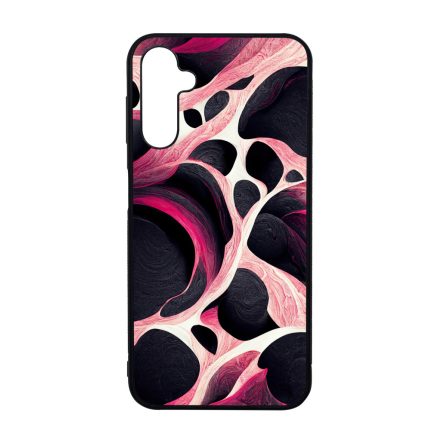 Gyönyörű fekete-fehér és pink márvány mintás Samsung Galaxy A14 4G/5G tok