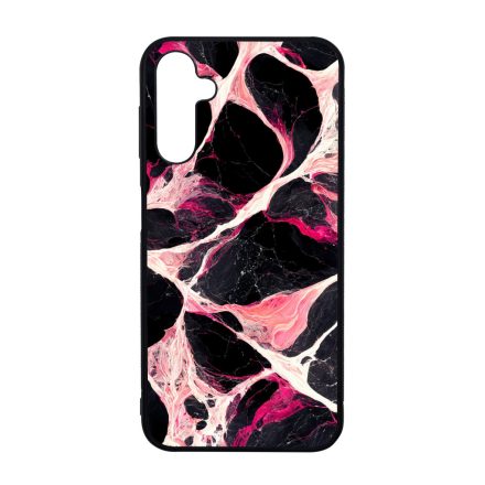 Különleges fekete-fehér és pink márvány mintás Samsung Galaxy A14 4G/5G tok