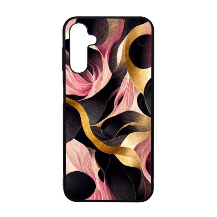 Aranyló fekete-pink márvány mintás Samsung Galaxy A14 4G/5G tok