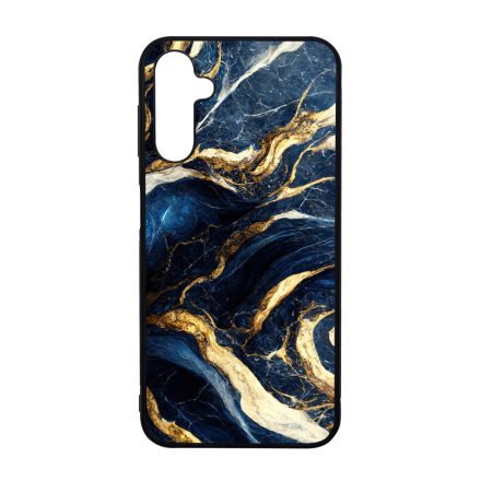 Gyönyörű kék és arany márvány mintás Samsung Galaxy A14 4G/5G tok