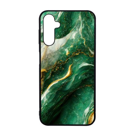 Smaragd zöld és arany márvány mintás  Samsung Galaxy A14 4G/5G tok