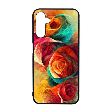 Absztrakt színes rózsák Art Samsung Galaxy A14 4G/5G tok