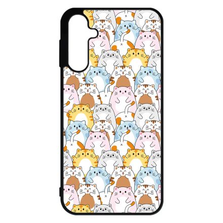 Tündéri Kawaii cica mintás Samsung Galaxy A15 4G/5G tok